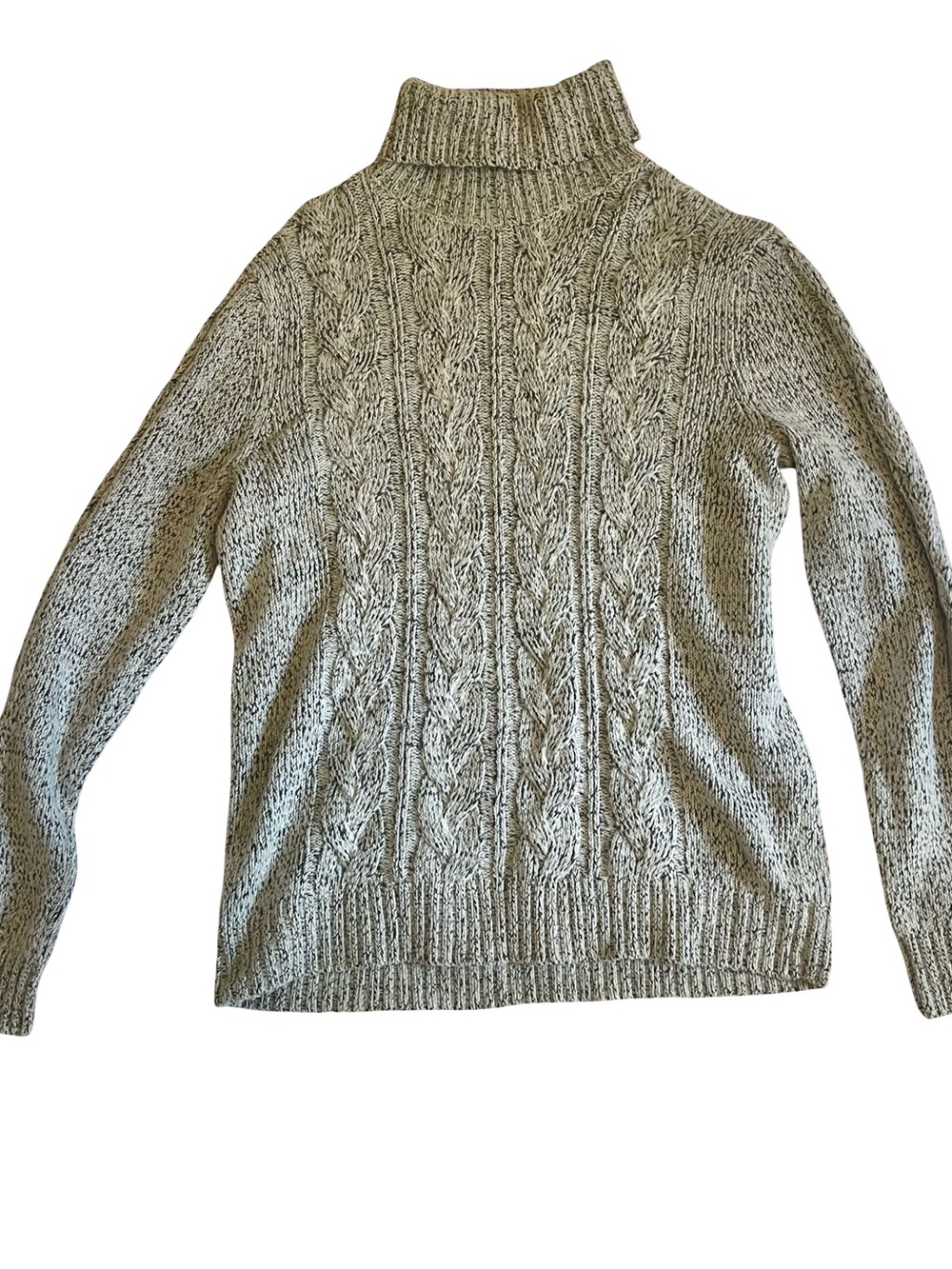 Banana Republic Cream Cable Knit Turtleneck Sweater